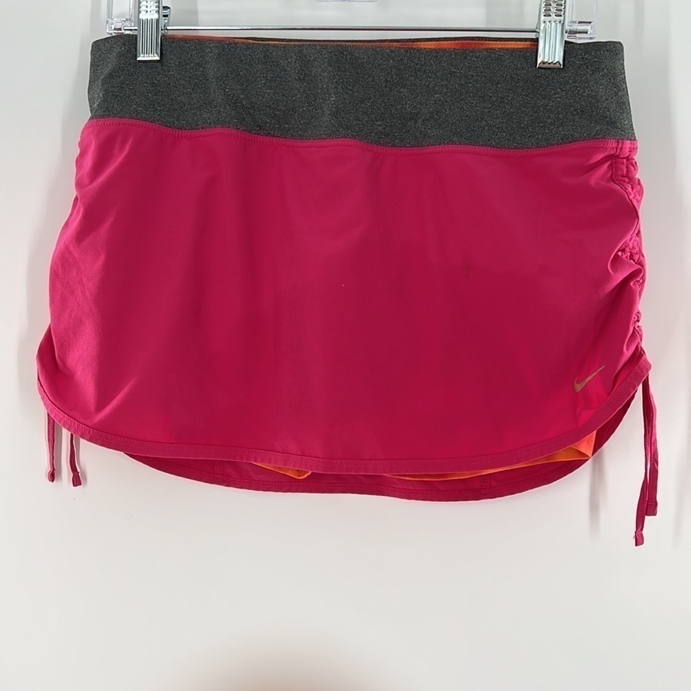 NIKE DRIFIT RUNNING SKORT SKIRT PINK GRAY MEDIUM